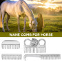 Aluminum Alloy Horse Comb Mane Tail Pulling Comb Metal Horse Grooming Comb Tool Horse Riding Equipment