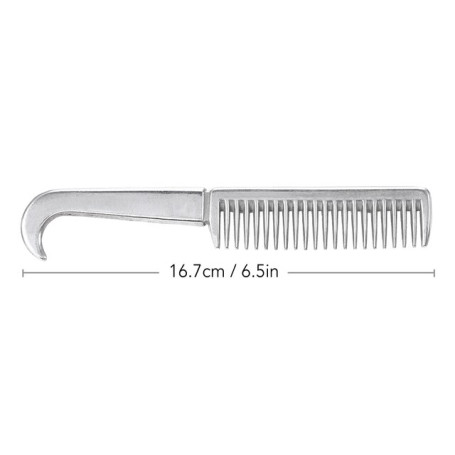 Aluminum Alloy Horse Comb Mane Tail Pulling Comb Metal Horse Grooming Comb Tool Horse Riding Equipment
