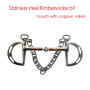 Horse Mouth Bit Stainless Steel Horse Bit Kimberwicke Bit Solid Jointed Mouth With Hook and Binocular Chain Horse Equipment
