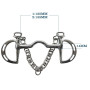 Horse Mouth Bit Stainless Steel Horse Arch Bit Kimberwicke Bit Solid Jointed Mouth With Hook and Binocular Chain Horse Equipment