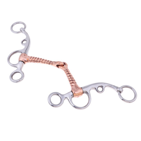 Copper Roller Training Snaffle Tool, Metal Bit Stainless Steel 5inch Outdoor Horse Riding Training Equipment Supplies