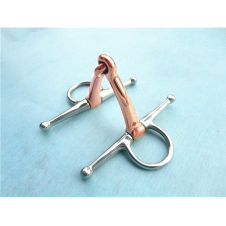 5" Stainless Steel Full Cheek Snaffle Bit With Copper Mouth Horse Tack