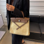 Canvas Kelly Bag Handbags Simple Elegant Fashion Classic Bag Women's New Large Capacity Women's Handbag