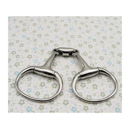Stainless steel eggbutt horse bit double broken mouth with elliptical linkHorse product BT0319