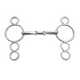 Stainless Steel Continental Gag Bit Loose Ring Horse Equipment 5 Inch Mouthpiece