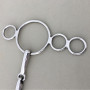 Stainless Steel Continental Gag Bit Loose Ring Horse Equipment 5 Inch Mouthpiece
