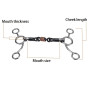 135mm/145mm Stainless Steel Horse Mouth Ring Jointed Bit Equestrian Snaffle Tool