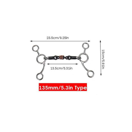 135mm/145mm Stainless Steel Horse Mouth Ring Jointed Bit Equestrian Snaffle Tool