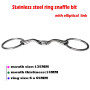 13.5cm Stainless Steel Horse Snaffle Bit Loose Ring Bit Horse Equipment