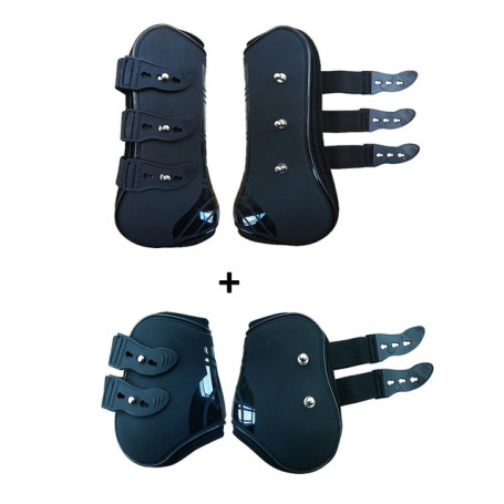 PU Diving Material Horse Tendon Boots Obstacle Jumping Horse Racing Training Legging Adjustable Elastic Band Horse Leg Tightness