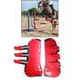 Outdoor Equestrian Horse Leg Boots Training Front Hind Adjustable Brace PU Leather Guard Durable Riding Protection Wrap