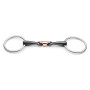 125mm Flexible O-type Loose Ring Horse Snaffle Bit D Ring Stainless Steel Copper Roller Equestrian Riding Accessories