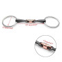 125mm Flexible O-type Loose Ring Horse Snaffle Bit D Ring Stainless Steel Copper Roller Equestrian Riding Accessories