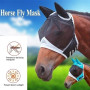 3 Sizes Elastic Fly Lycra Mesh Airflow Mesh Fly Veil Cover Protect UV-Blocker Ears Eyes Protection For Arab Horse Cob Riding