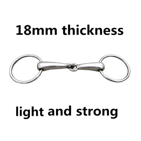 Stainless Steel Ring Snaffle Bit Horse Hollow Mouthpiece 12cm Product Horse Equipement