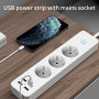 2200W 10A Power Strip Desktop EU Plugs Socket Outlets Multiple Socket with USB Charging Adapter Switch 1.8m Extension Cord