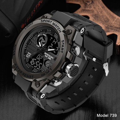 Top Luxury Watches Men Military Army Mens Watch Waterproof Sport Wristwatch Dual Display Watch Male Relogio Masculino
