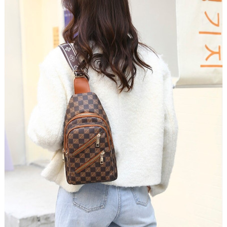 Bags for Women Newly Wax Skin Women Chest Pack Female Sling Bags Crossbody Waterproof Shoulder Casual Pu Leather Messenger Pack