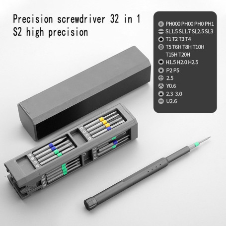 Precision Screwdriver Set 32/43/46 in 1 Magnetic Hex Torx Bits for Screwdriver Phones Watche Repair Tool Kit Hand Driver Kit