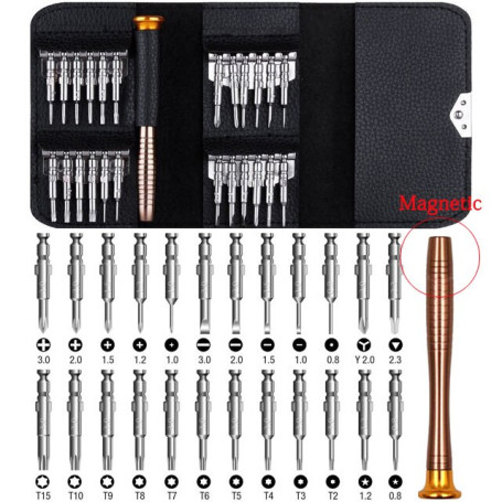 Mini Precision Screwdriver Set 25 in 1 Electronic Torx Screwdriver Opening Repair Tools Kit for iPhone Camera Watch Tablet PC