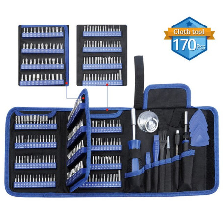 KING'SDUN Precision Screwdriver Set 170 In1 CR-V Screwdriver Bit Magnetic Torx Hex Screw Driver Bits Electronics Repair Tool Kit