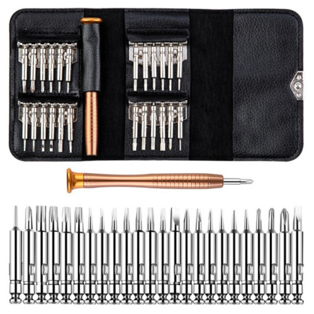 145 in 1 Precision Screwdriver Set Professional Electronics Repair Toolkit with 132 Bits Magnetic Driver Kit and Magnetic Buckle
