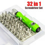 32 In 1 Screwdriver Set Precision Mini Magnetic Screwdriver Bits Kit Phone Mobile IPad Camera Maintenance Repair Hand Tools