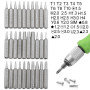 32 in 1 Multi-Purpose Precision Screwdriver Magnetic Bits Adjustable Extension Rod Non-slip Handle Repairing Hand Tools Set