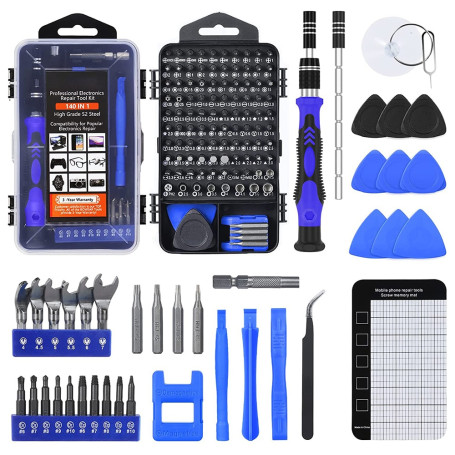 Precision Screwdriver Set,140PCS Repair Tool Kit with 118  Bits Magnetic Screwdriver Set for Computer,Laptop,Phone Etc.