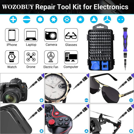 Precision Screwdriver Set,140PCS Repair Tool Kit with 118  Bits Magnetic Screwdriver Set for Computer,Laptop,Phone Etc.