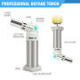 Refillable Kitchen Torch Adjustable Flame for DIY Crème Brule BBQ Baking Butane Gas Not Included