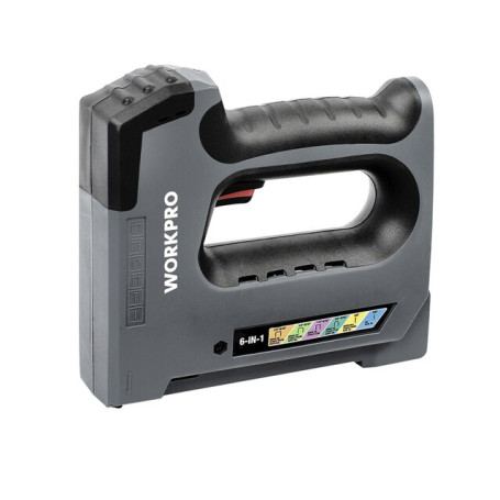 WORKPRO 6 In1 3.6V Heavy Duty Staple Gun Rechargeable Cordless Tacker For House Decor Renovations Upholstery, Decoration