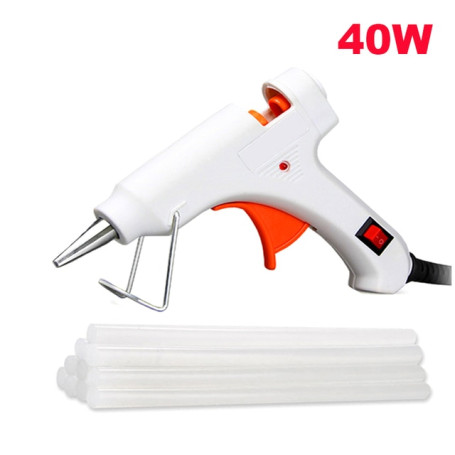 Hot Melt Glue Gun 110-240V 40-120W High Power Glue Gun EU Plug DIY Repair Tool Hot Glue Gun 10Pcs Melt Glue Sticks