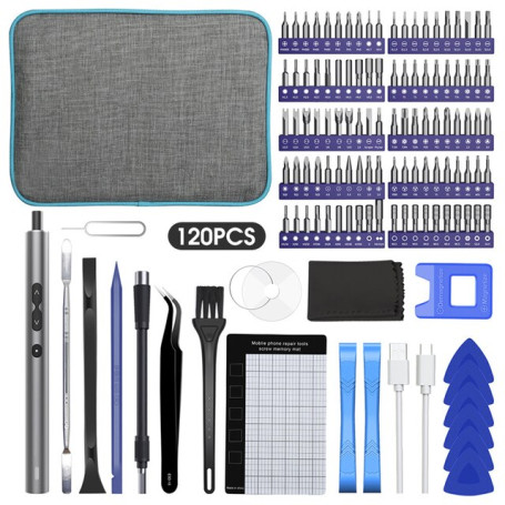 QUK Electric Screwdriver Set Precision S2 Alloy Steel Bits Type-C Fast Charging Professional Screwdriver Kits