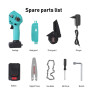 4 Inch Mini Electric Chain Saw Cordless Handheld Pruning Saw Woodworking Electric Saw Cutting Tool With Lithium Battery