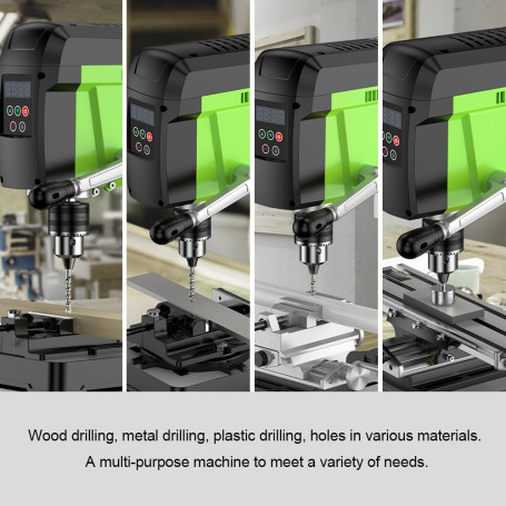 Allsome Brushless Drilling Machine 400w Cast Iron Benchtop Drill Press with Laser Alignment & Work Light 1.5-13mm BG-516809