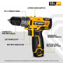 DEKO New 12V  Cordless Drill Electric Screwdriver Lithium-Ion Battery 18+1 Settings 3/8-Inch 2-Speed --DKCD12XL01