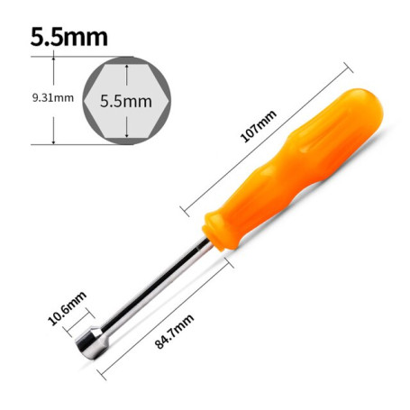 1Pc Mini Hex Bit Screwdriver Socket Wrench Nut Shank Drill Adapter Tools 5-10mm Nut Key Nutdriver Hand Tool Screwdriver Wrench