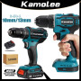 Kamolee 10mm/13mm Cordless Electric Impact Drill Electric Screwdriver Home DIY Power Tools For Makita 18V Battery