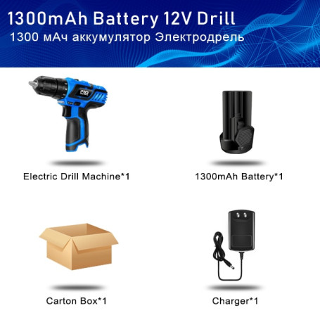 12V Series Cordless Screwdriver Drill Ratchet Wrench with Battery Set Power Tools Hand Drill Universal Repair by PROSTORMER