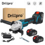 Drillpro 125MM M14 Brushless Electric Angle Grinder Cutting Machine With Lithium-Ion Battery Power Tool for Makita 18V Battery