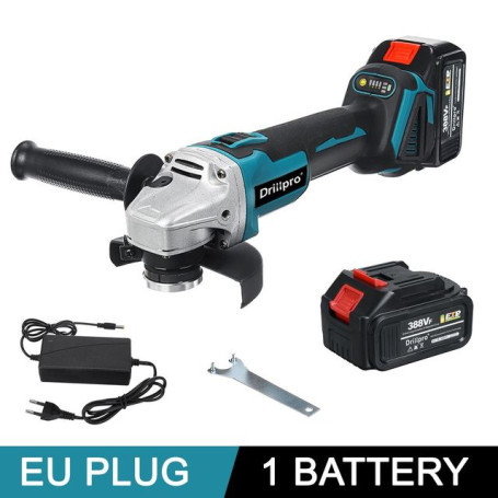 Drillpro 125MM M14 Brushless Electric Angle Grinder Cutting Machine With Lithium-Ion Battery Power Tool for Makita 18V Battery