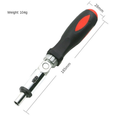 Ratchet Screwdriver 180 Degree T-type Foldable Screwdriver Set 1/4 Hex Interface Lock Disassemble Screwdriver Maintenance Tools