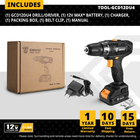 12V 16V 20V Cordless Drill Electric Screwdriver Lithium-Ion Battery Mini Wireless Power Hand Drill