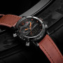Mens Watches Leather Sports Watches  Men's Quartz LED Digital Clock Waterproof Military Wrist Watch