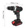 Cordless Electric Impact Drill 36V  Brushless Lithium Battery Wireless Rechargeable Hand Drills Home DIY Electric Power Tools