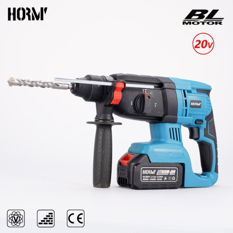 20V Brushless Electric Hammer Impact Drill 10000BPM Cordless Rotary Hammer Rechargeable Punching Machine For Makita Battery