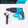 20V Brushless Electric Hammer Impact Drill 10000BPM Cordless Rotary Hammer Rechargeable Punching Machine For Makita Battery