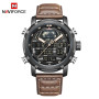 Mens Watches To Luxury Brand Men Leather Sports Watches Men's Quartz LED Digital Clock Waterproof Military Wrist Watch