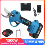 1500W 30MM Brushless Electric Pruner Shear Cordless Rechargeable Fruit Tree Bonsai Pruning Branches Tool For Makita 18V Battery